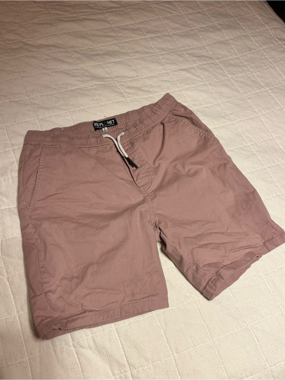 Free Planet Men's Athletic Drawstring Shorts - Mauve Pink